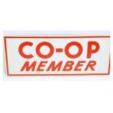 Vintage Metal Co-Op Member Sign - 17" x 7"