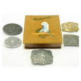 5 Belt Buckles in Vintage Yellowstone