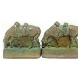 Vintage Brass (?) Horse Bookends