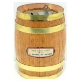 Vintage First Wisconsin Barrel Bank with Key - 6" Vintage First Wisconsin Barrel Bank with Key - 6"