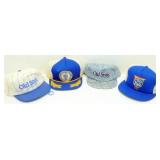 4 Vintage Old Style Trucker Flat Brim Hats 4 Vintage Old Style Trucker Flat Brim Hats