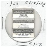 3 pc. Set of .925 Sterling Silver Classic Car 3 pc. Set of .925 Sterling Silver Classic Car