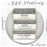 3 pc. Set of .925 Sterling Silver Classic Car 3 pc. Set of .925 Sterling Silver Classic Car