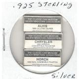 3 pc. Set of .925 Sterling Silver Classic Car 3 pc. Set of .925 Sterling Silver Classic Car