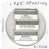 3 pc. Set of .925 Sterling Silver Classic Car 3 pc. Set of .925 Sterling Silver Classic Car