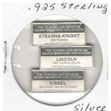 3 pc. Set of .925 Sterling Silver Classic Car 3 pc. Set of .925 Sterling Silver Classic Car