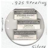 3 pc. Set of .925 Sterling Silver Classic Car