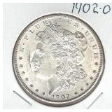 1902-O Morgan Silver Dollar