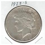 1922-S Peace Silver Dollar