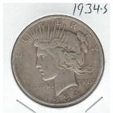 1934-S Peace Silver Dollar