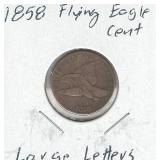 1858 Flying Eagle Cent - Large Letters