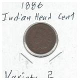 1886 Indian Head Cent - Variety 2