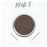 1916-S Lincoln Wheat Cent