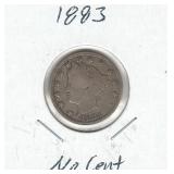 1883 Liberty Nickel - No Cent