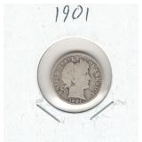 1901 U.S. Silver Barber Dime