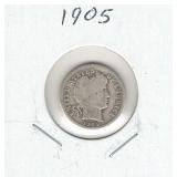 1905 U.S. Silver Barber Dime