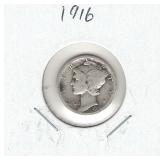 1916 Mercury Silver Dime