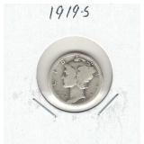 1919-S Mercury Silver Dime