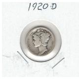 1920-D Mercury Silver Dime