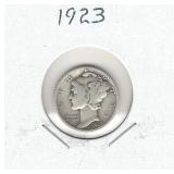 1923 Mercury Silver Dime 1923 Mercury Silver Dime