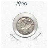 1940 Mercury Silver Dime