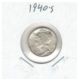 1940-S Mercury Silver Dime