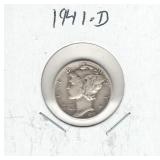 1941-D Mercury Silver Dime 1941-D Mercury Silver Dime
