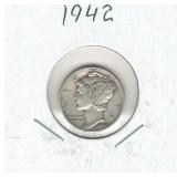 1942 Mercury Silver Dime 1942 Mercury Silver Dime