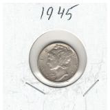 1945 Mercury Silver Dime