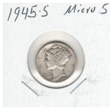 1945-S Mercury Silver Dime - Micro S