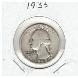 1935 Washington Silver Quarter