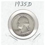 1935-D Washington Silver Quarter