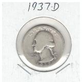 1937-D Washington Silver Quarter 1937-D Washington Silver Quarter