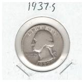 1937-S Washington Silver Quarter