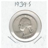 1939-S Washington Silver Quarter