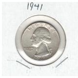 1941 Washington Silver Quarter