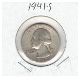 1941-S Washington Silver Quarter