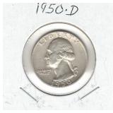 1950-D Washington Silver Quarter 1950-D Washington Silver Quarter