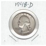 1948-D Washington Silver Quarter 1948-D Washington Silver Quarter