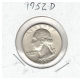 1952-D Washington Silver Quarter