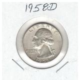 1958-D Washington Silver Quarter