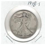 1918-S Walking Liberty Silver Half Dollar 1918-S Walking Liberty Silver Half Dollar