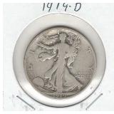 1919-D Walking Liberty Silver Half Dollar