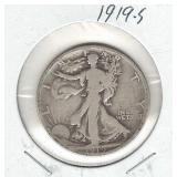 1919-S Walking Liberty Silver Half Dollar