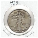 1938 Walking Liberty Silver Half Dollar 1938 Walking Liberty Silver Half Dollar