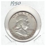 1950 Franklin Silver Half Dollar 1950 Franklin Silver Half Dollar