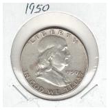 1950 Franklin Silver Half Dollar