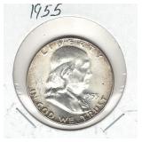 1955 Franklin Silver Half Dollar