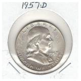 1957-D Franklin Silver Half Dollar 1957-D Franklin Silver Half Dollar