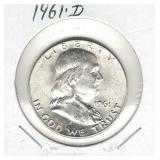 1961-D Franklin Silver Half Dollar